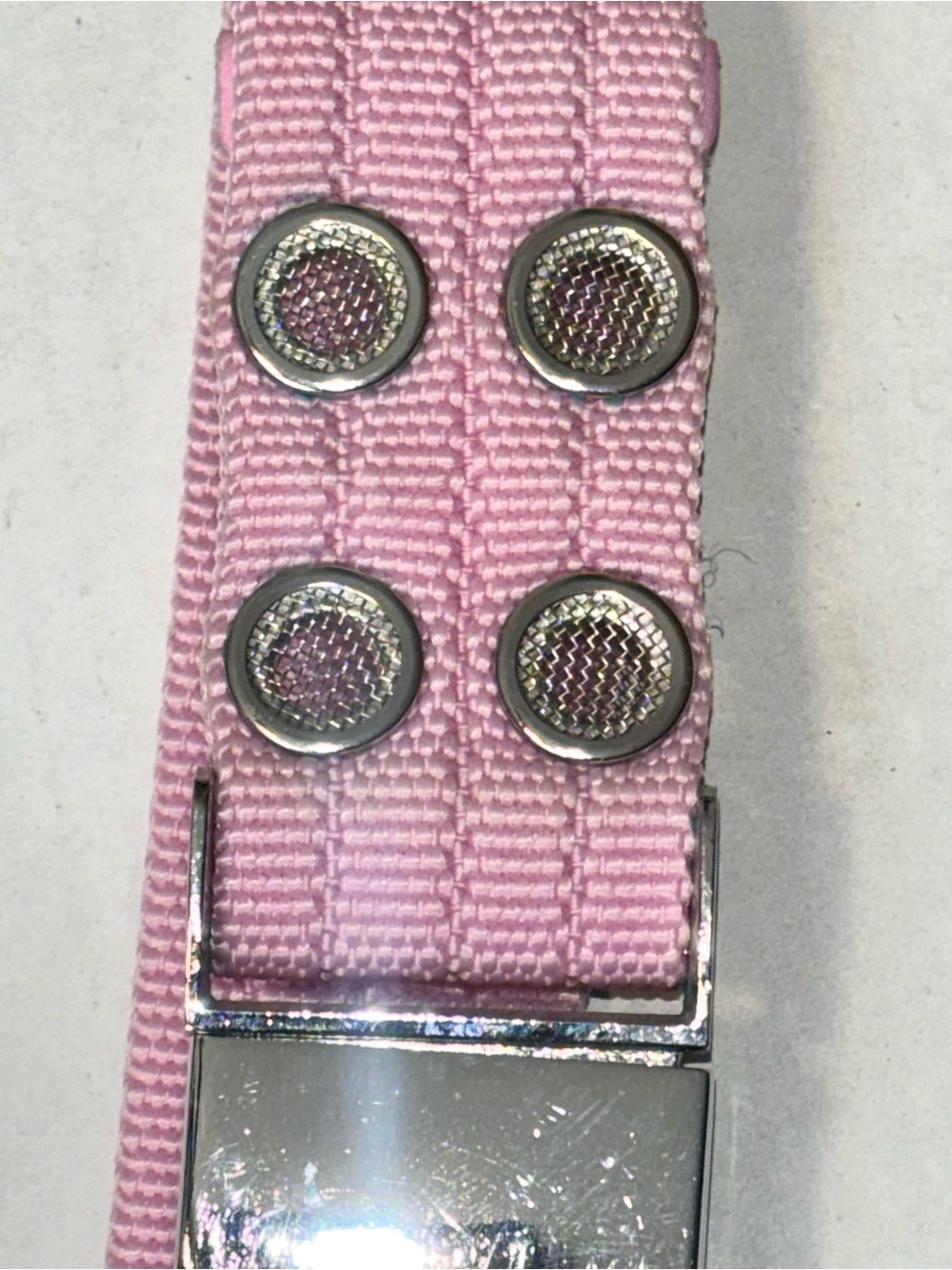Armani exchange Y2K belt in candy pink Utility Buckle Grommet belt size medium - Picture 12 of 16